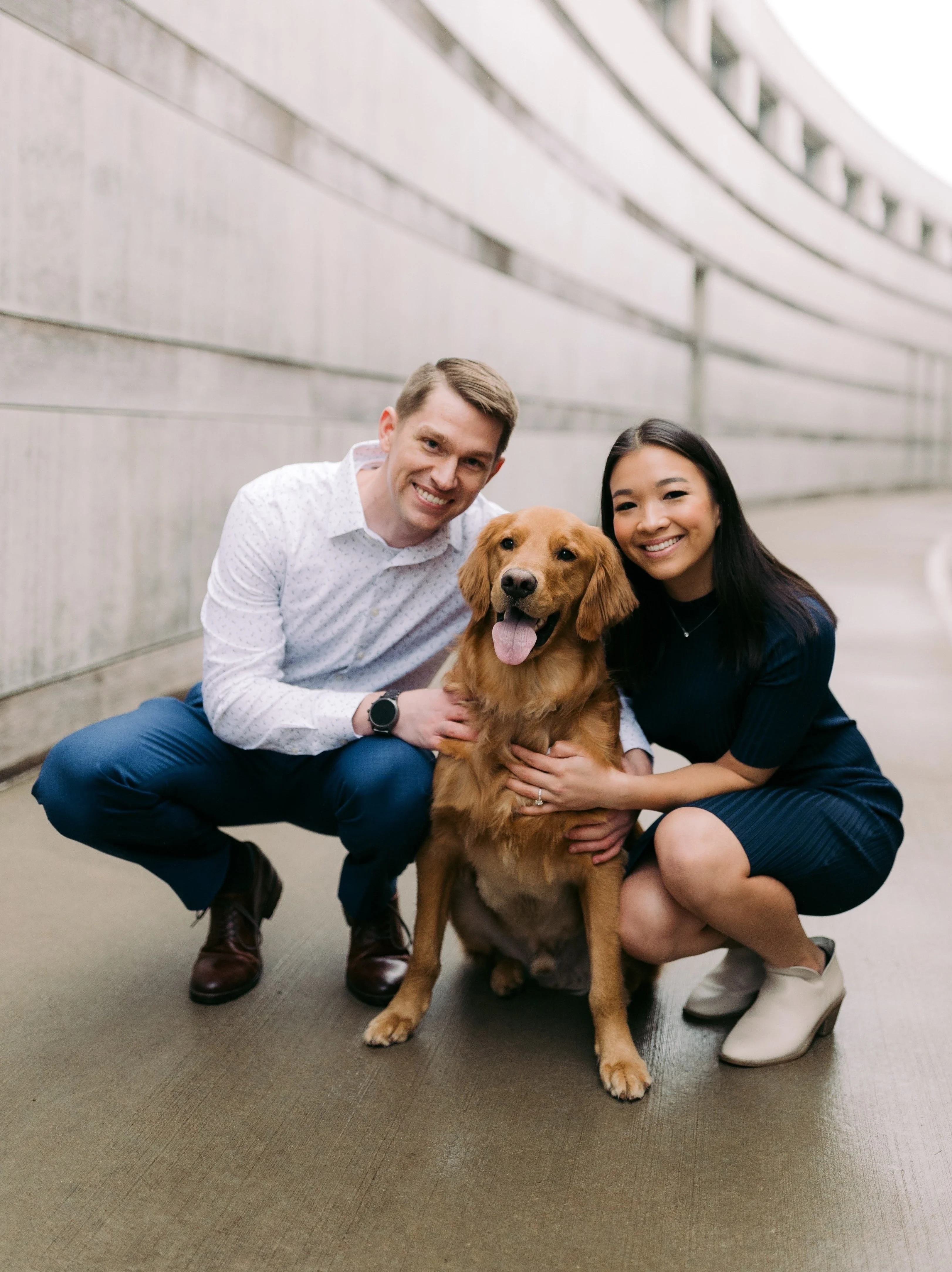 Charlton with Drew and Simba
