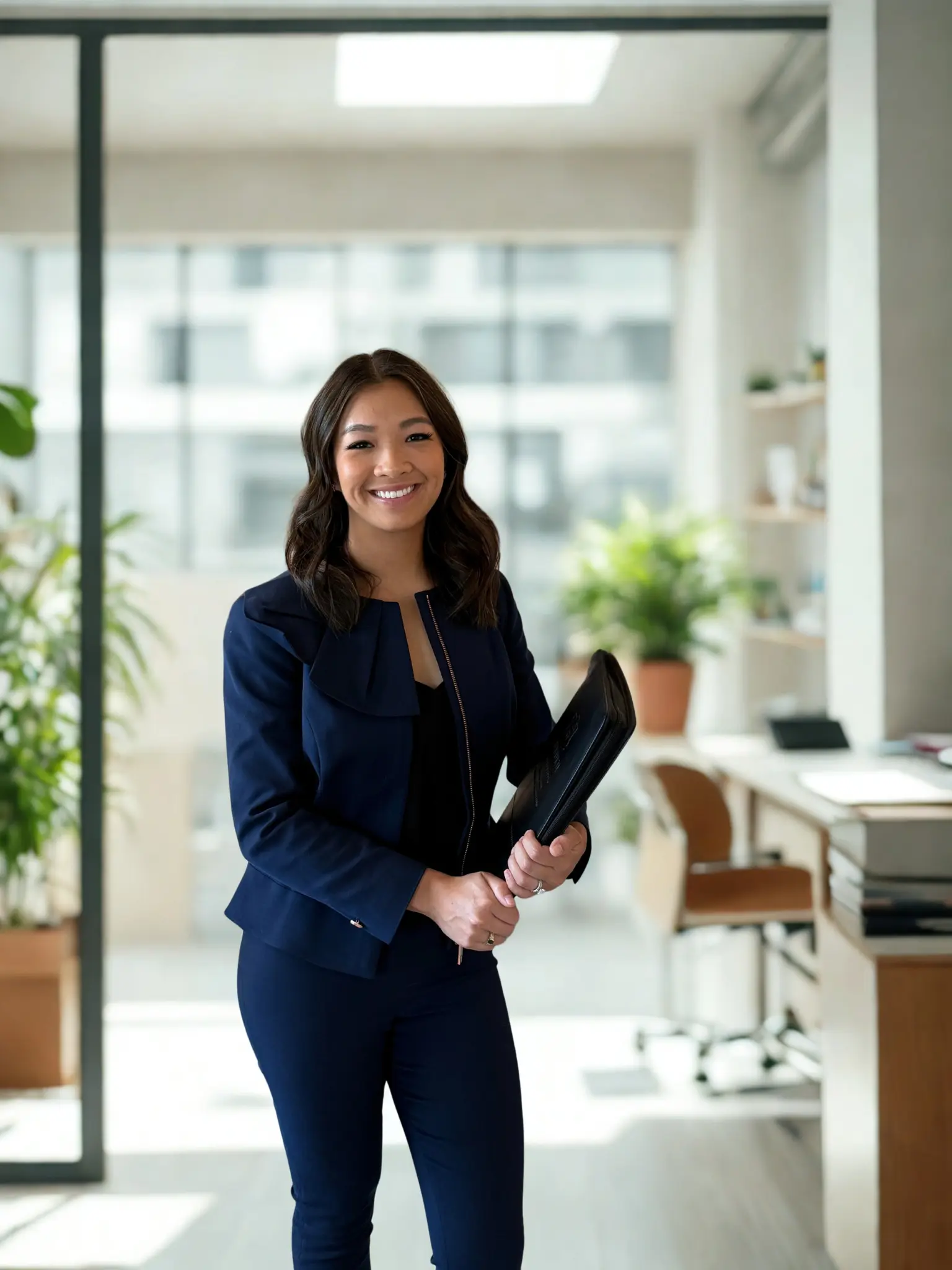 Charlton in an office setting