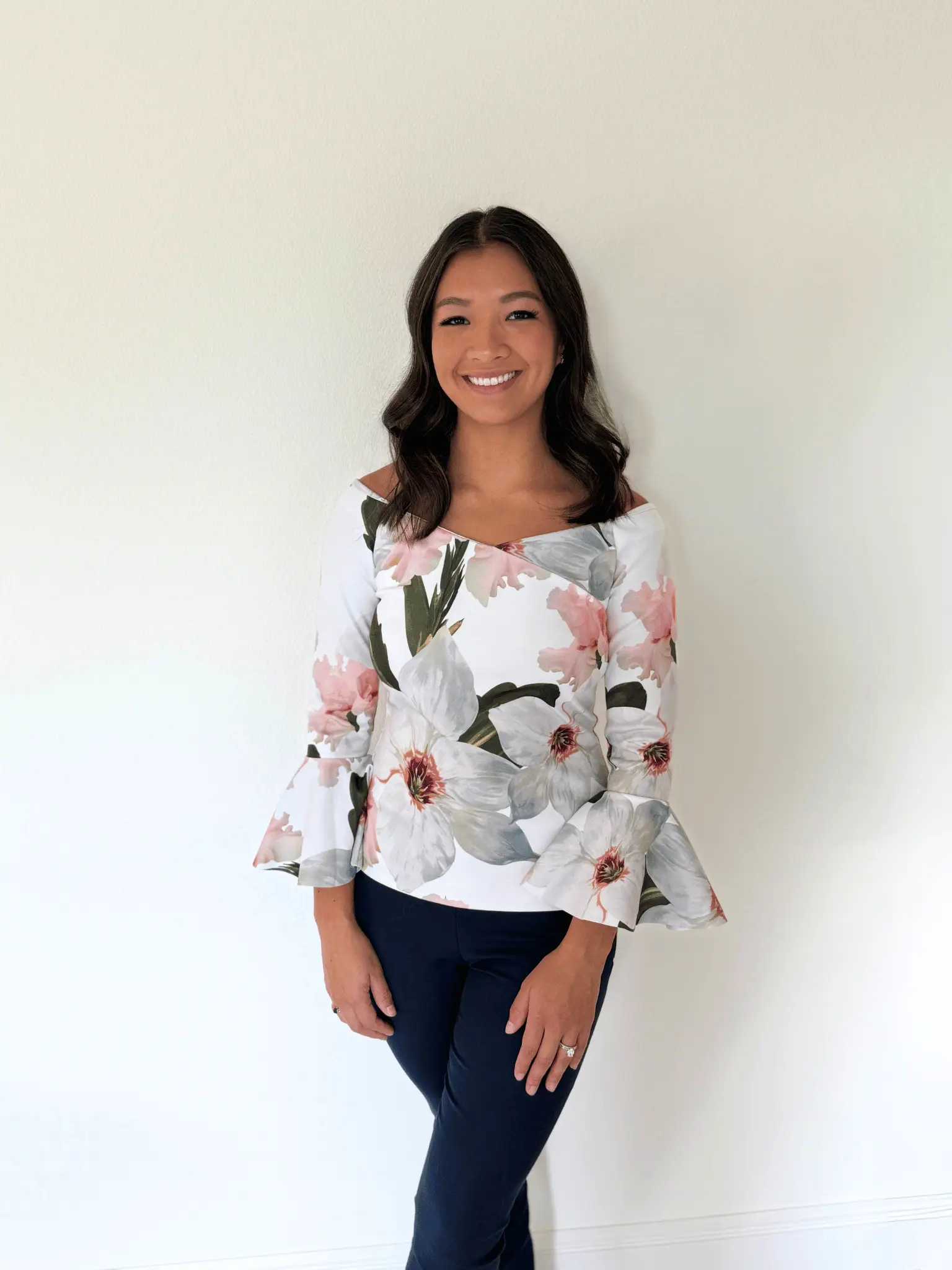 Charlton in a floral shirt